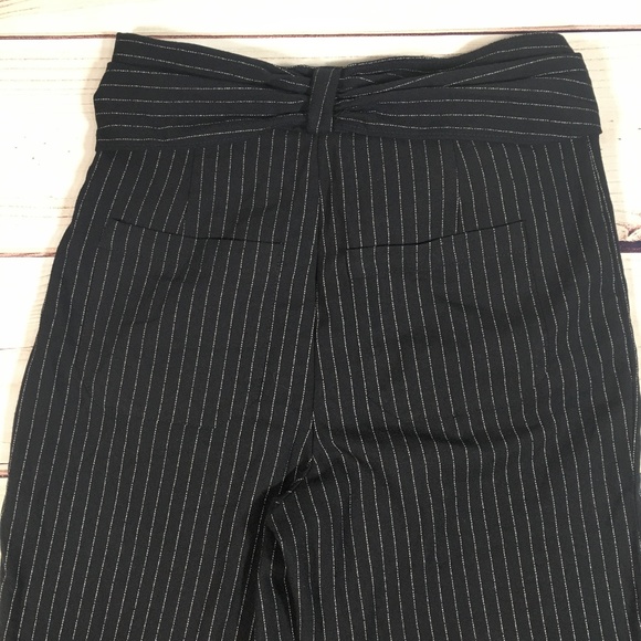 ANTHROPOLOGIE Bow Waist Pinstripe Pants Size 2 - Picture 5 of 7